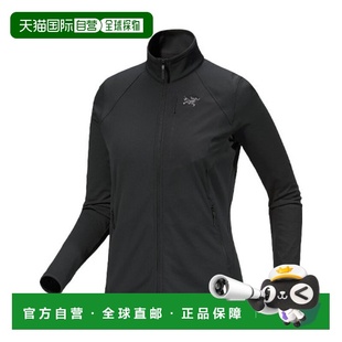 自营欧洲直邮ARCTERYX始祖鸟 DELTA女士黑色聚酯纤维拉链抓绒衣