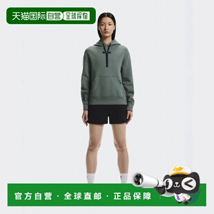自营欧洲直邮ON昂跑 Focus系列女士橄榄绿棉质袋鼠口袋连帽卫衣