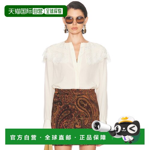 香港直邮Chloe 蔻依 女士 蕾丝衫 25AHT56 舒适时尚