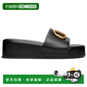 香港直邮valentino Platform 华伦天奴 1h可退 女士 黑色 凉鞋