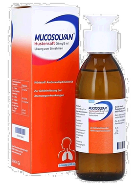 欧洲直邮德国沐舒坦Mucosolvan成人止咳化痰糖浆250ml盐酸氨溴索