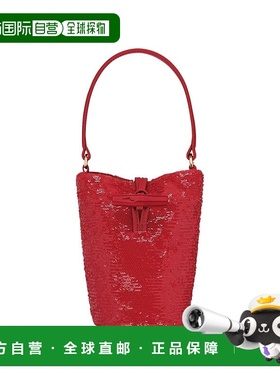 自营1h可退 欧洲直邮Longchamp珑骧 Le Roseau 女士红色手提包