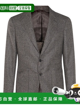 香港直邮Canali 康钠丽 男士 灰色羊毛西装外套 L242758RCU052670
