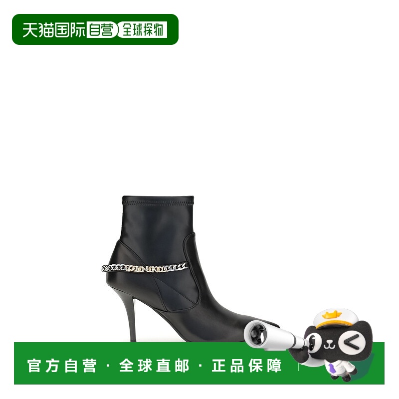 香港直邮Pinko 品高 女士 锁链短靴女靴 SD0423P095Z99BLACK