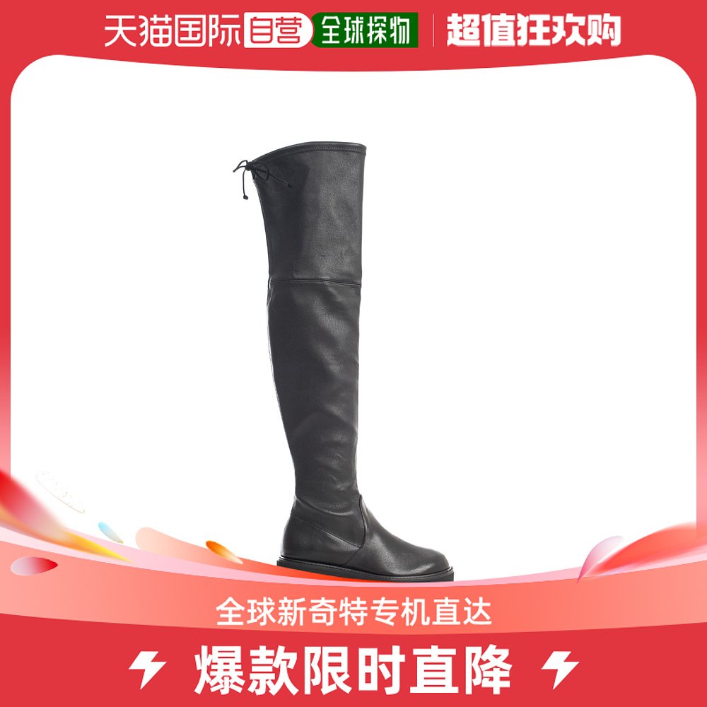 香港直邮Stuart Weitzman 黑色过膝低跟靴子 LOWLANDS5606SRL 女鞋 时装靴 原图主图