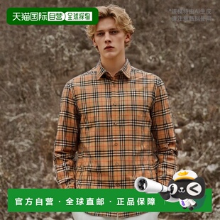 1h可退 香港直邮Burberry 巴宝莉 男士 長袖格紋羈絆襯衫 8070582