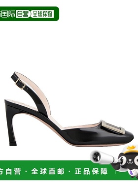 香港直邮Roger Vivier Trompette金属扣后袢带高跟凉鞋 RVW400377