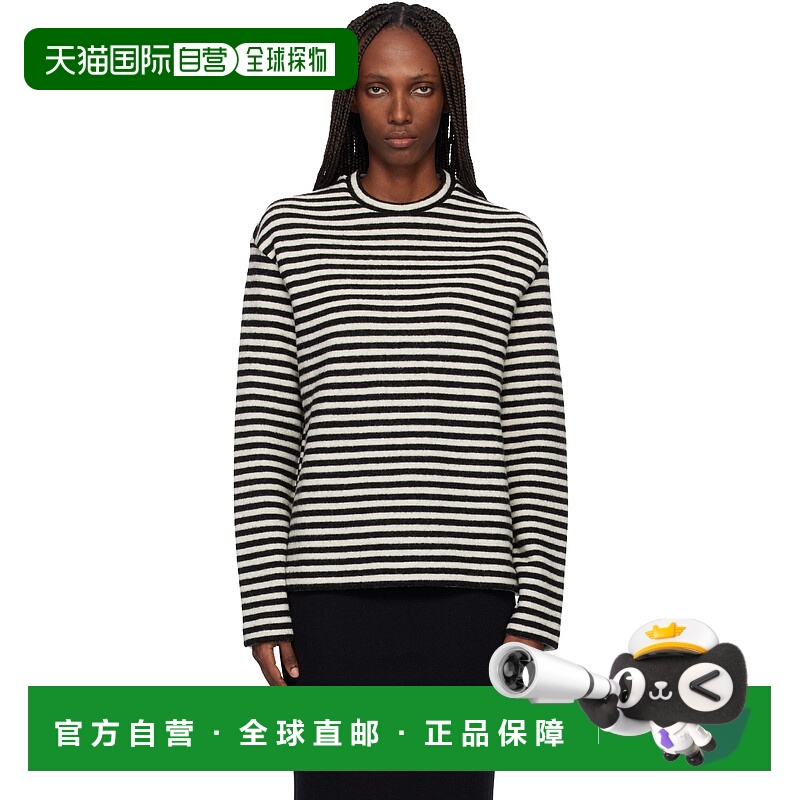 香港直邮Jil Sander 吉尔 桑达 女士 黑色 & 白色 Boiled Striped