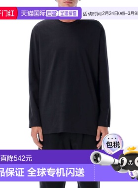 1h可退 香港直邮Y-3 男士 MULTILOGO L/S T恤 JX4747B black黑色