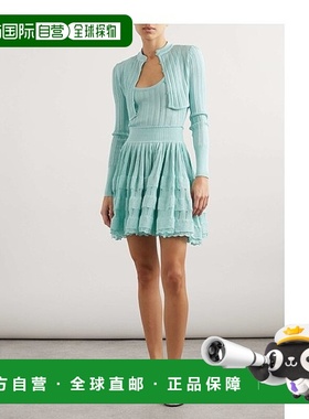 香港直邮Alaia 短款罗纹针织开衫 AA9S02836M712长袖