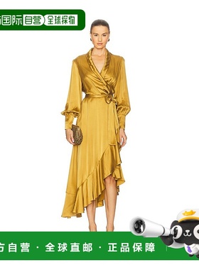 1h可退 香港直邮ZIMMERMANN 女士 真丝裹式中长连衣裙 8066DF25R