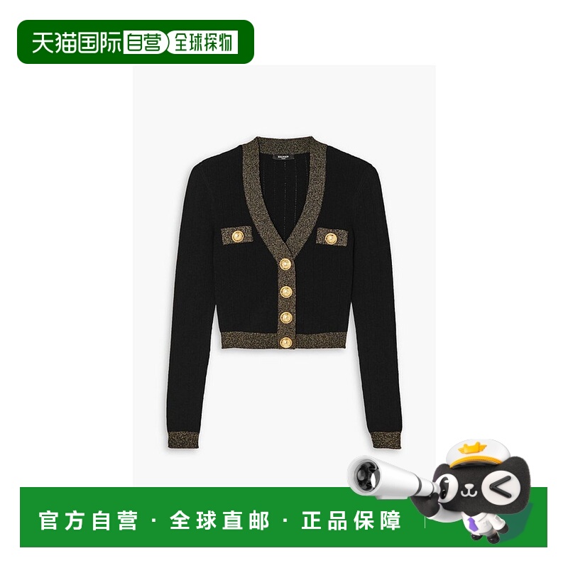 香港直邮Balmain 巴尔曼 女士 长袖针织开衫 AF1KL013KD74