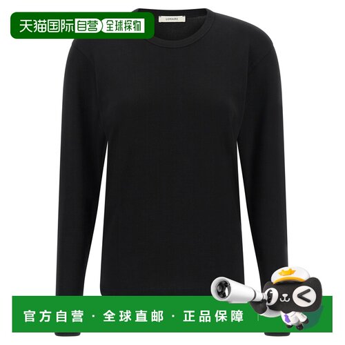 欧洲直邮LEMAIRE 女士T恤 TS0003LJ1016BK999 AW2026 黑色