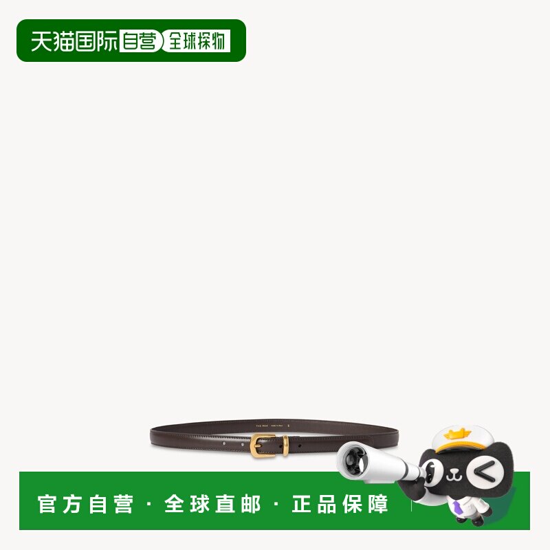 自营欧洲直邮THE ROW 女士皮革腰带皮带深棕色