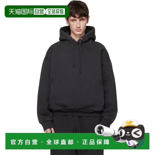 1h可退 香港直邮SKIMS 男士 黑色 Heavyweight Fleece 连帽衫 PLP