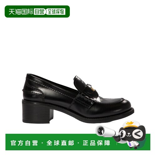 香港直邮Miu Miu 圆头高跟鞋 5D276E055F050缪缪粗跟单鞋一脚蹬