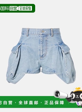 香港直邮Sacai 女士 工装牛仔短裤 blue 蓝色时尚舒适休闲裤