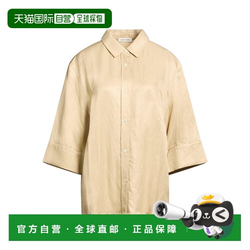 香港直邮ANINE BING 女士 Blouses 纯色衬衫 beige米色 舒适时尚