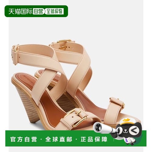 1h可退 香港直邮ZIMMERMANN 女士 Orla 85 皮质凉鞋 white白色 舒