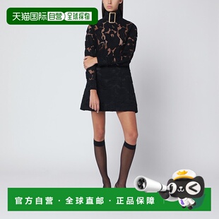 香港直邮Patou 女士 黑色迷你搭扣领连衣裙 DR1930228CO999B