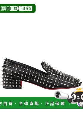 香港直邮Christian Louboutin 铆钉带跟鞋乐福鞋单鞋女鞋 3240165