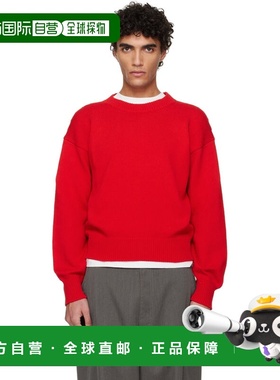 香港直邮Jil Sander 吉尔 桑达 男士 红色针织衫 J22GP0279J15474