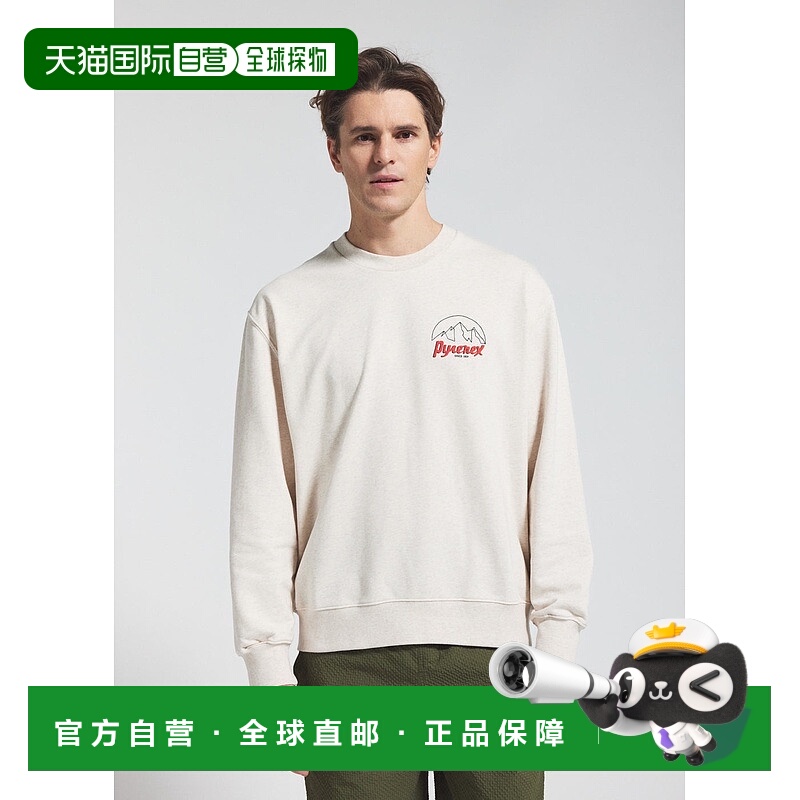 自营欧洲直邮Pyrenex Cliff男女通用奶油色有机棉卫衣