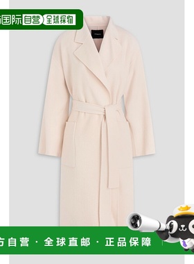 香港直邮THEORY 希尔瑞 女士 New Divide 羊毛羊绒混纺毛毡大衣 N