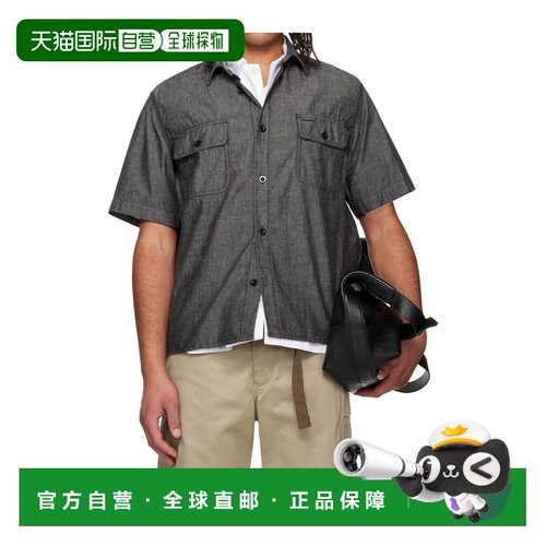 1h可退 Sacai Light Weight 短袖牛仔衬衫 2603929M