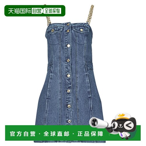 欧洲直邮MICHAEL Michael Kors  CHAIN STRAP DENIM DRESS 女装短