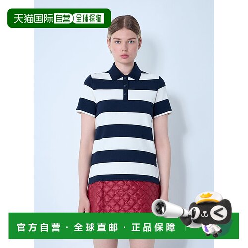 香港直邮Moncler 盟可睐 女士 条纹 Polo 短袖衫 8A0000189B3WF07