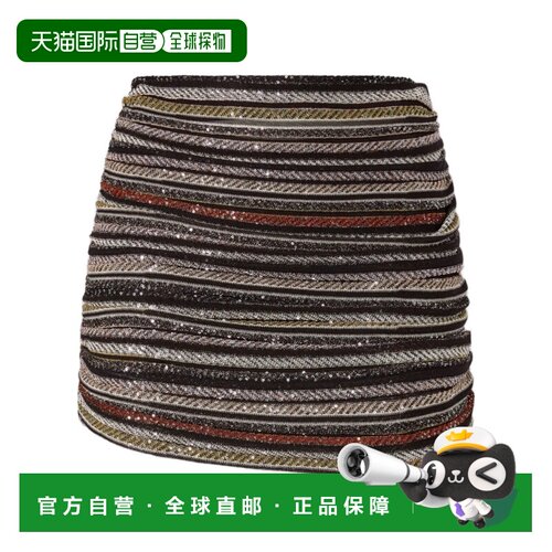 Missoni 人字纹针织不对称迷你裙 DS25WH02BK01C3 【付后1h可退】