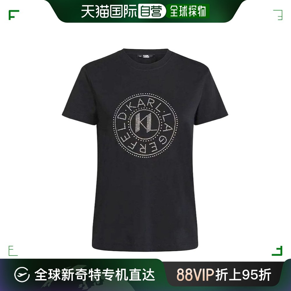 香港直邮Karl Lagerfeld圆领短袖T恤 240W1700