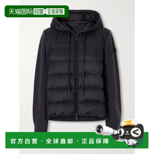 Moncler 盟可睐 女士 shell down 罗纹羊毛绗缝针织开衫 0939B000