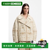 女士米色格纹聚酯纤维大衣女装 自营欧洲直邮Hugo Boss