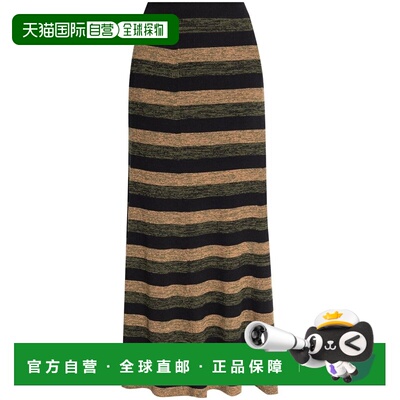 1h可退 香港直邮GANNI 甘尼 女士 条纹半身裙 K2292 colorful花色