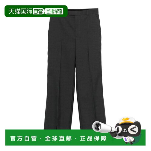 1h可退 香港直邮Gucci 古驰 女士 灰色羊毛长裤 828769Z7AO21505G