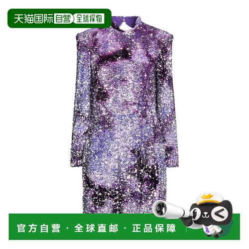 1h可退 香港直邮BOSS 波士 女士 Party 连衣裙 purple紫色 舒适时
