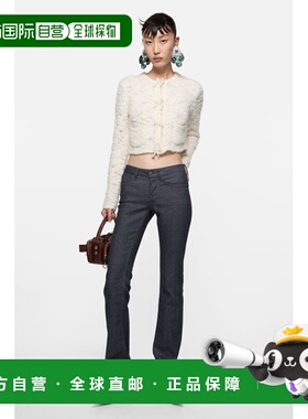 自营欧洲直邮Acnes Studios 2013F女士深蓝色棉锥形裤腿牛仔裤