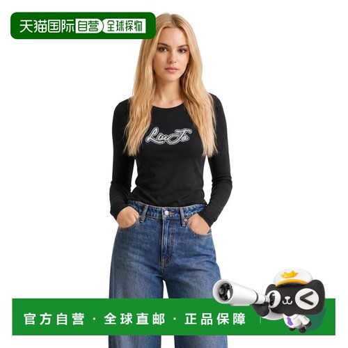 香港直邮LIU JO 女士T恤 TF6248JS003W9415 AW2026 黑色 BASIC T-