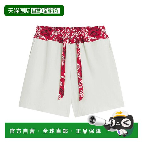 1h可退 香港直邮Lanvin 朗雯 男士 花卉印花抽繩短褲 RMTR0236603