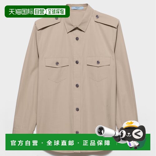 1h可退 香港直邮PRADA 男士衬衫 P431JSOOO1XV2F0A08 SS2026 灰色
