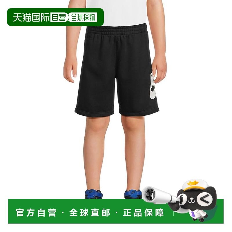 香港直邮Nike 耐克 男童 毛圈布短裤(幼童)童装 black黑色 舒适时,童装/婴儿装/亲子装,裤子,淘宝优惠券,粉丝福利购,淘宝优惠卷