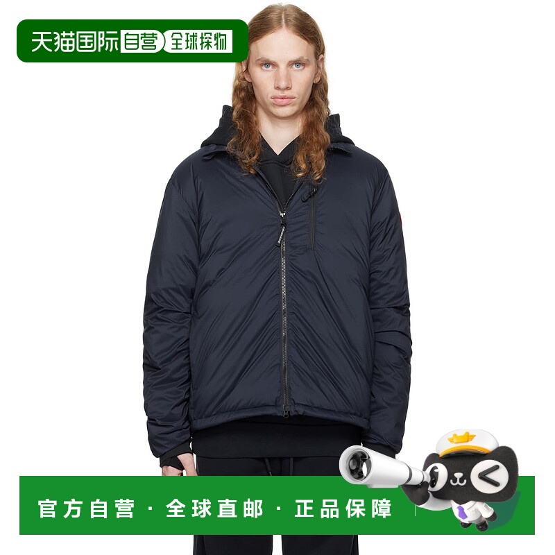 1h可退 香港直邮Canada Goose 加拿大鹅 男士 海军蓝 Lodge 羽绒
