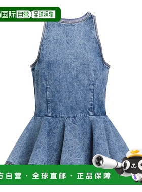 1h可退 香港直邮Alaia 荷叶边牛仔上衣 AA9H1410T535C