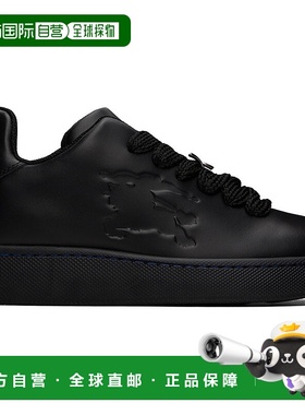 1h可退 香港直邮Burberry 巴宝莉 男士 黑色 Leather Box 运动鞋