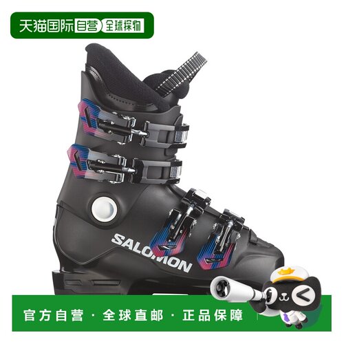 欧洲直邮Salomon萨洛蒙 T4 M儿童黑色/多色聚烯烃高山滑雪鞋