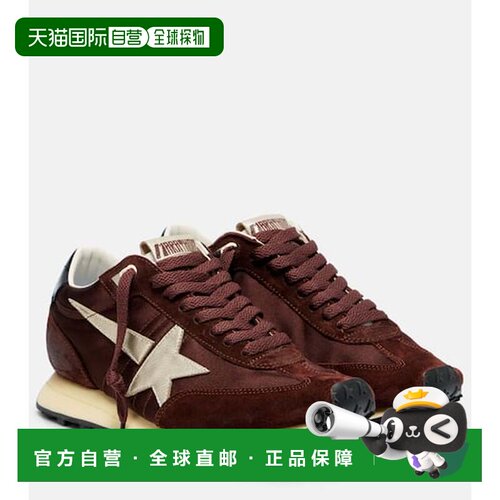 1h可退 香港直邮GOLDEN GOOSE 女士 Running Marathon 绸缎绒面革