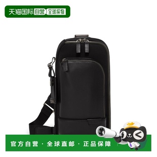 自营欧洲直邮Tumi途明 Harrison男士黑色尼龙拉链开合斜挎包