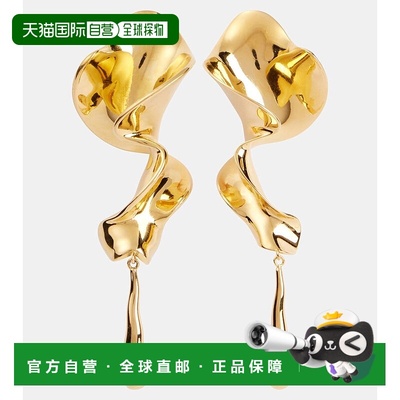 1h可退 香港直邮KHAITE 女士 Tidal 镀金耳环 metal金属色 舒适时